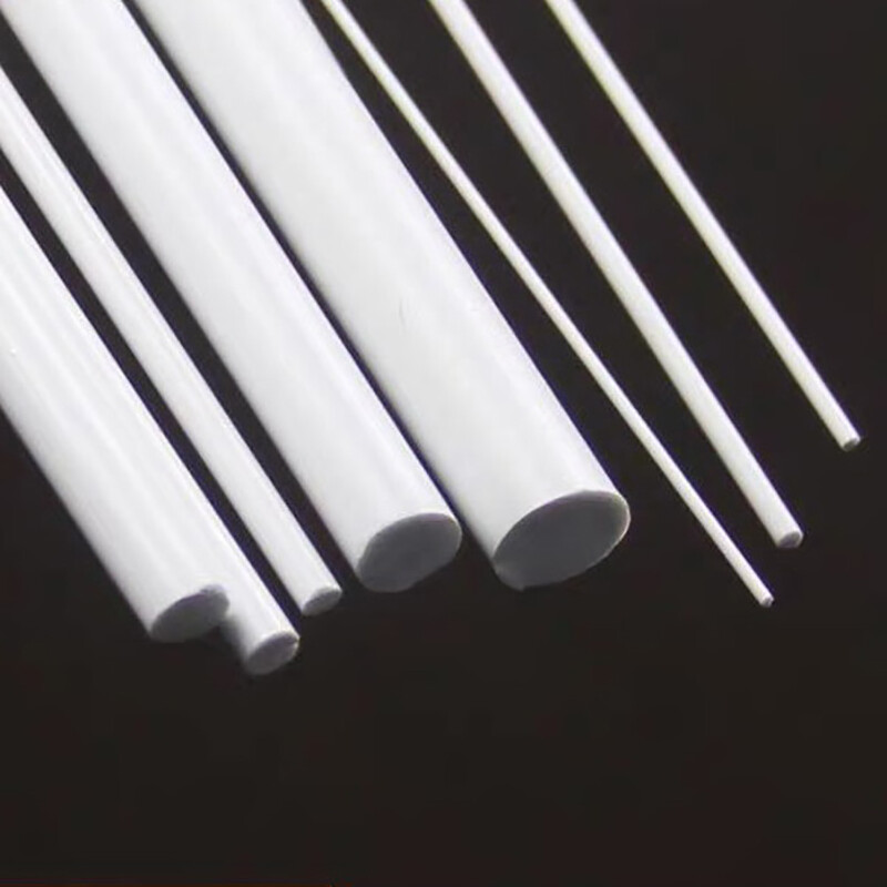 White ABS Solid Round Bar High Quality Material for DIY Model Making 2-8mm*250mm