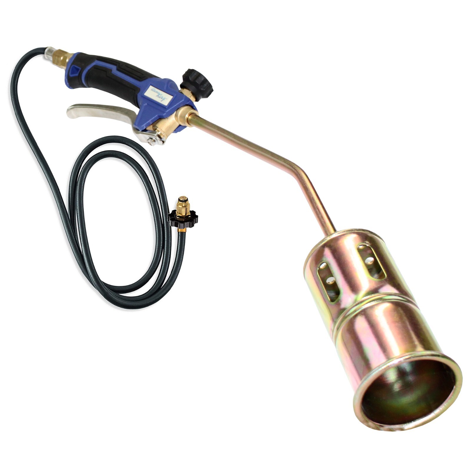 320,000 BTU Propane Torch Steel Nozzle with Turbo Blast Trigger and Flow Valve
