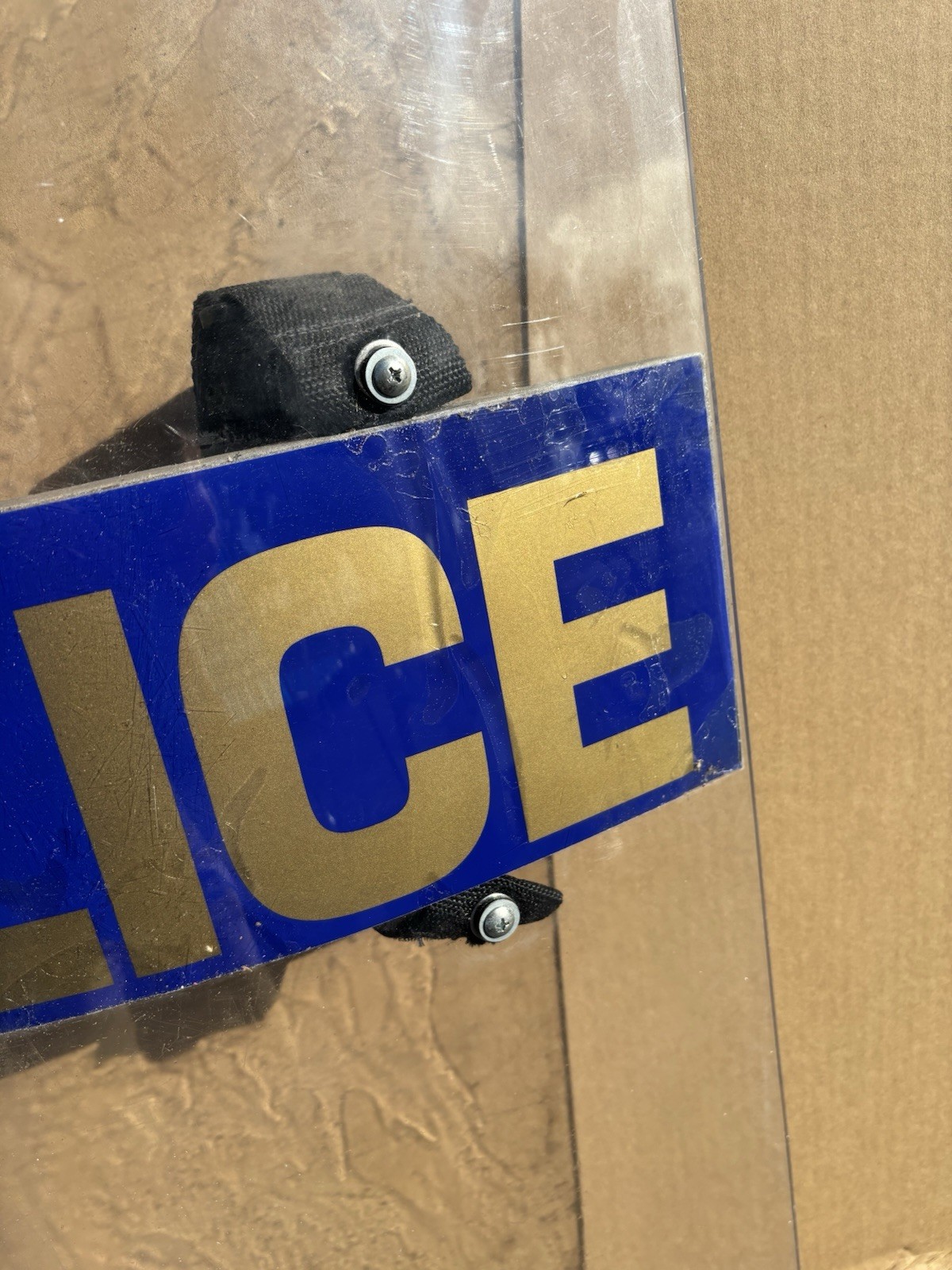 Police Riot Shield - Authentic Police Shield With Handle - Man Cave - Role Play