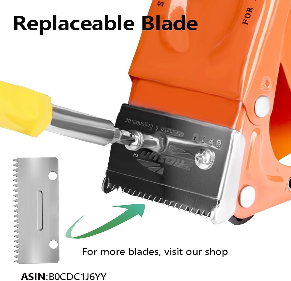 Versatile 2-Inch Tape Gun Set with Replaceable Blades and Anti-Rollback Feature