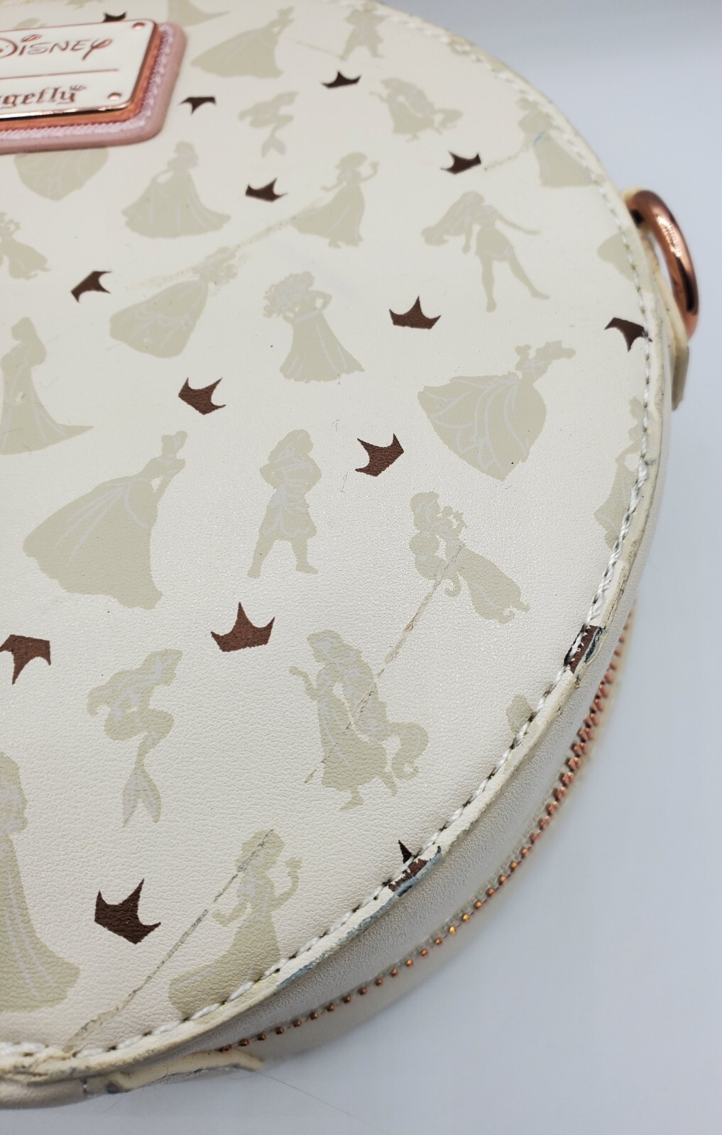 Loungefly Disney Princess Metal Crown Crossbody Purse - New Multiple Defects