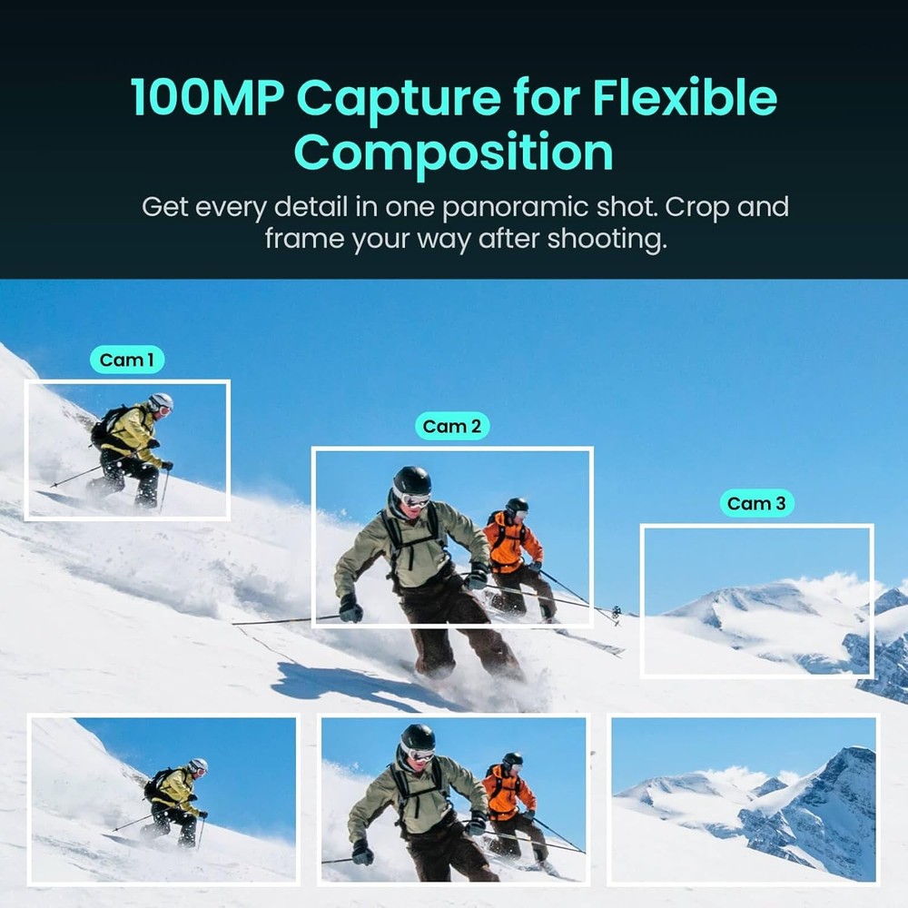 Xtra Sphra360 Action Camera,8K Panoramic Video,1'' Sensor Equivalent,Waterproof