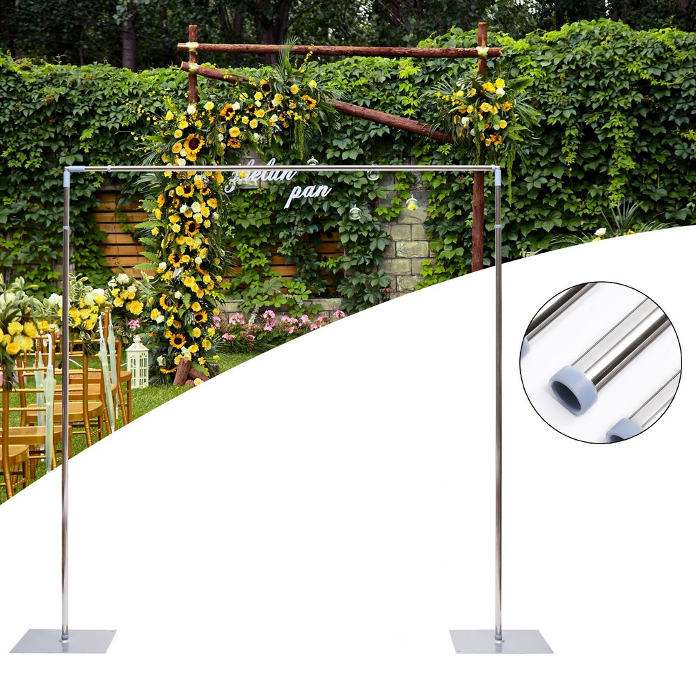 10ft Backdrop Stand Pipe Kit Adjustable Wedding Arc Photography Stand Heavy Duty