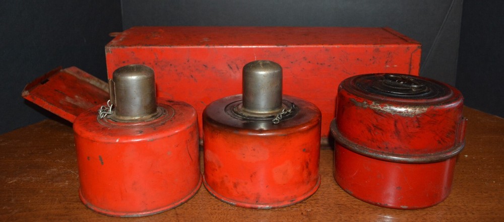 ANTHES FORCE OILER CO. KEROSENE Road Flares Orig. Storage Case EMPTY