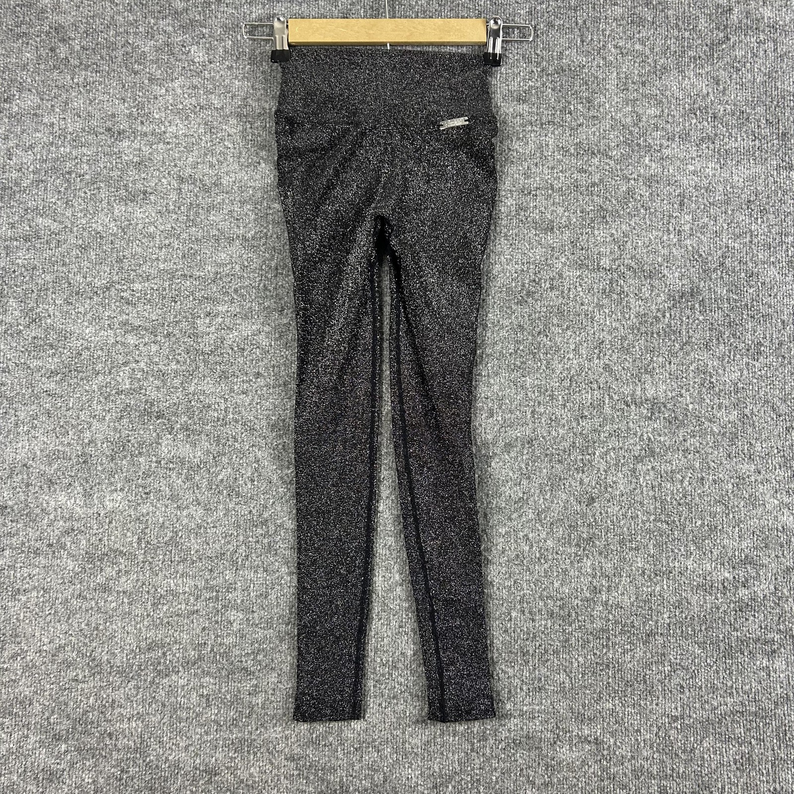 Bombshell Sportswear Leggings XS/S Shimmer Scrunch Black White Lot 2 Bundle