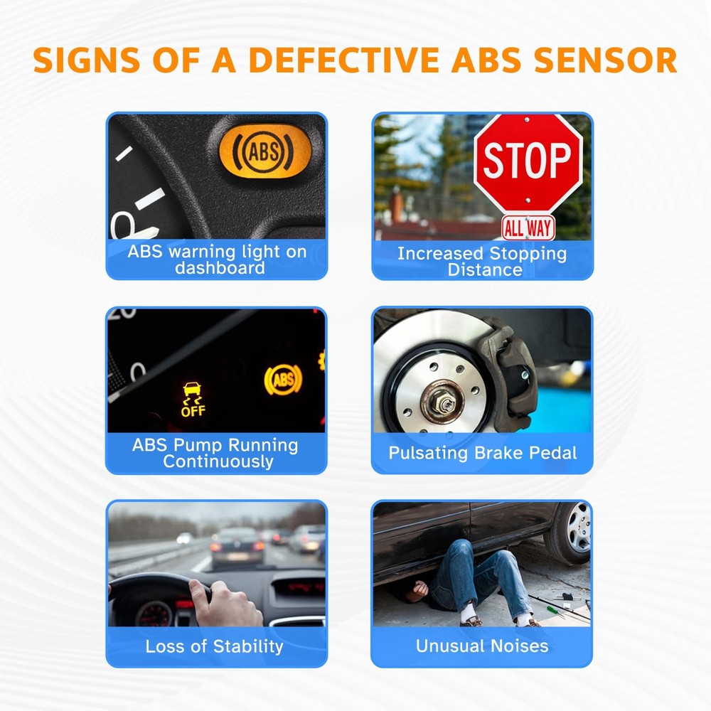 Front ABS Wheel Speed Sensor Left Right fit for Ford Escape Focus Transit Con...