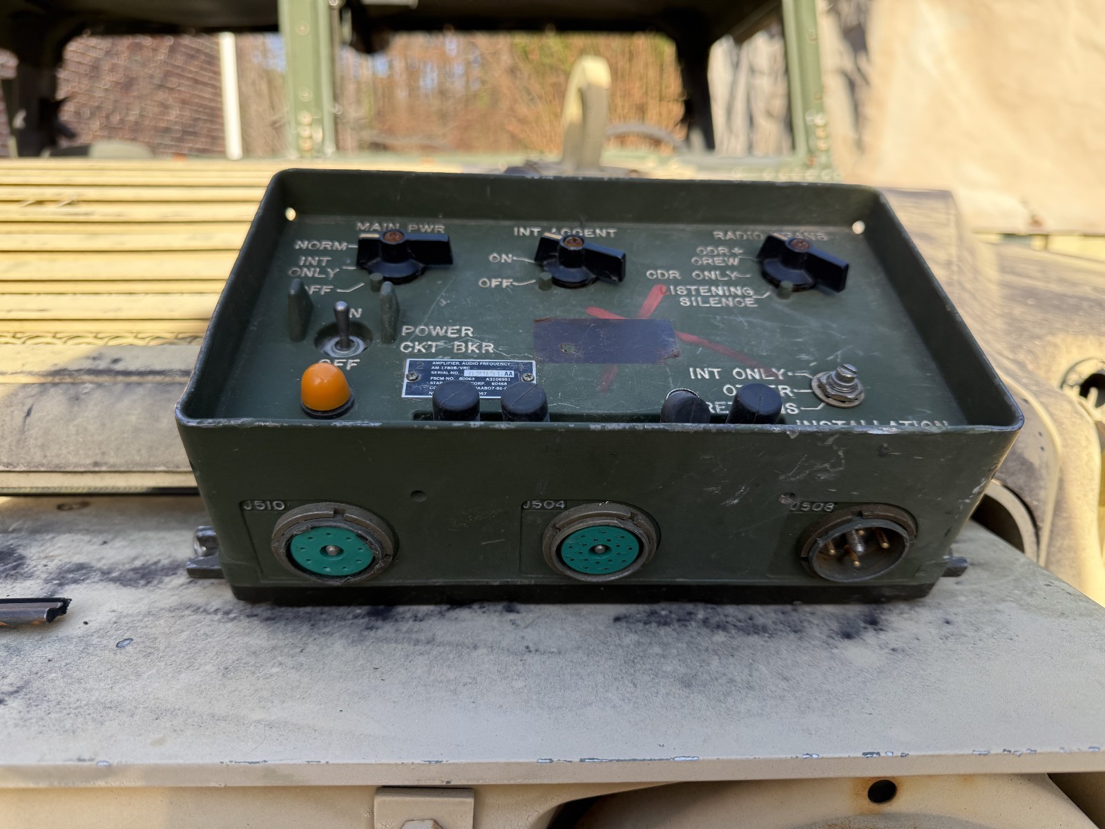 AM-1780 Master Control Stations VIC-1 Intercom Radio Display, Parts Or repair