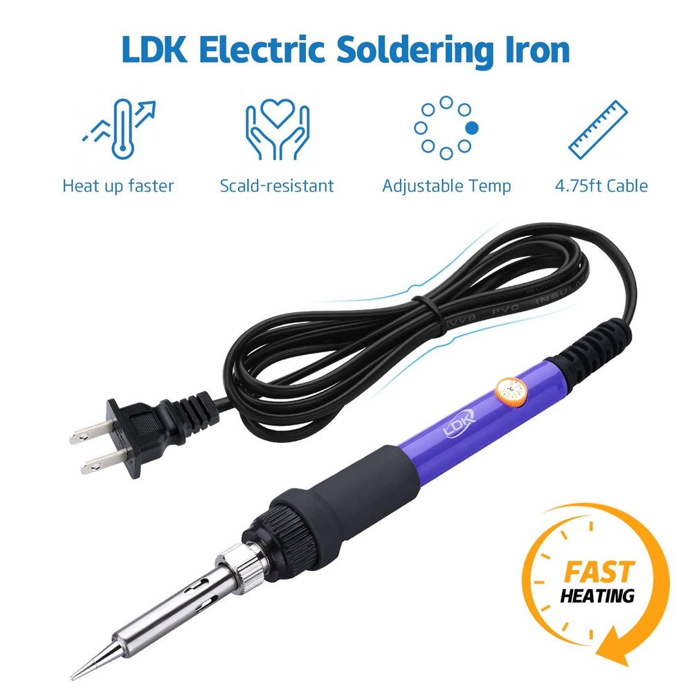 LDK Soldering Iron Kit Electric 60W 110V Adjustable Temperature 60w Basic
