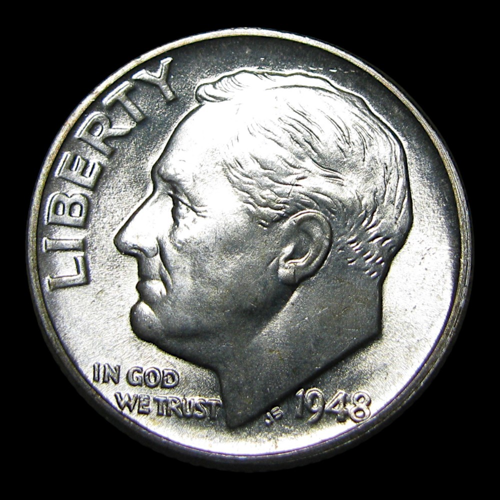 Error? 1948 Roosevelt Dime Silver --- Gem BU+ Condition Coin --- #PP971
