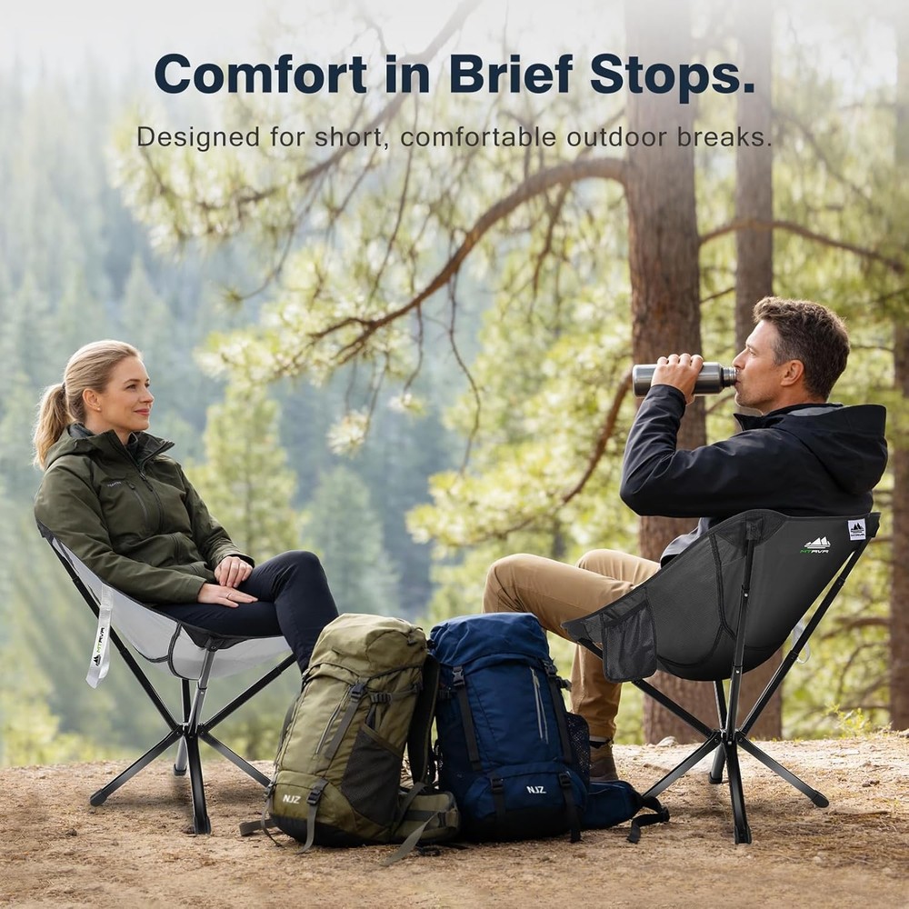 Folding Camping Chair Compact Beach Quick Setup Stable