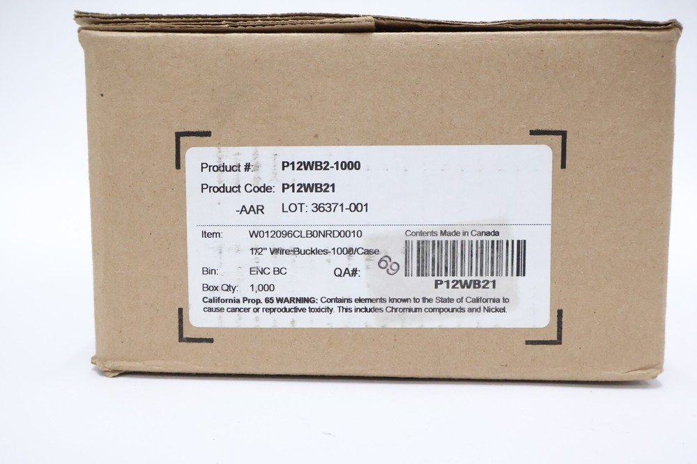 1/2" Wire Poly Strapping Buckles - 1000 Pack