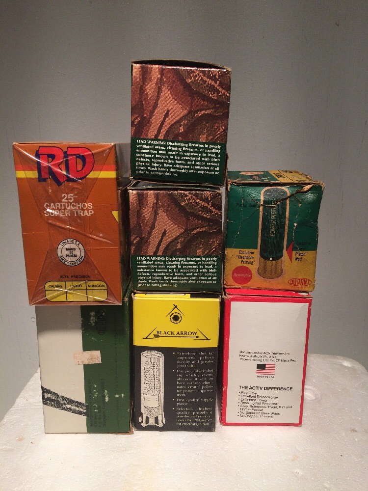 Lot Of Seven Empty Shotgun Shell Boxes