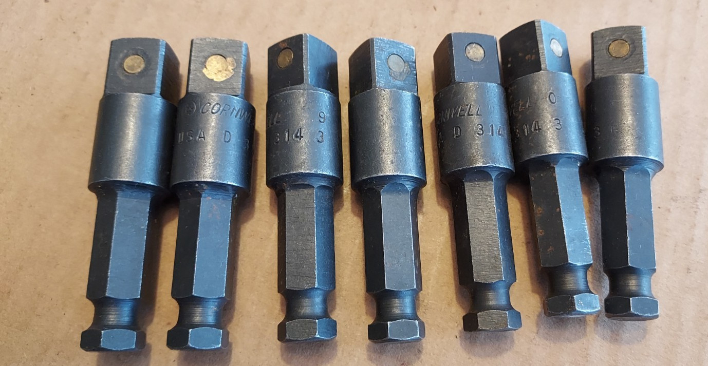 Cornwell USA D-314-3 (3") 7/16" Hex-Drive Impact to 1/2" pinned socket adapters