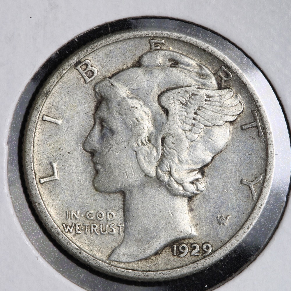 1929 Mercury Silver Dime CHOICE AU E225 T