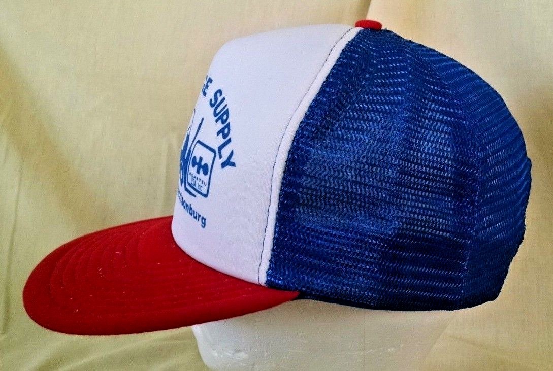 KOMATSU HAT VINTAGE BASEBALL CAP RIVER RIDGE SUPPLY LYNCHBURG HARRISONBURG VA*