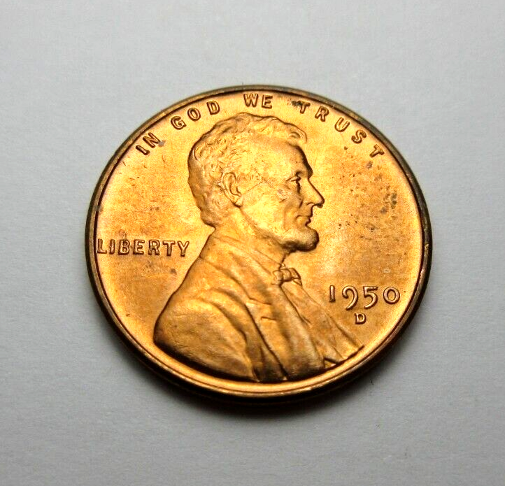 1950-D Lincoln Wheat Cent ** Brilliant Uncirculated