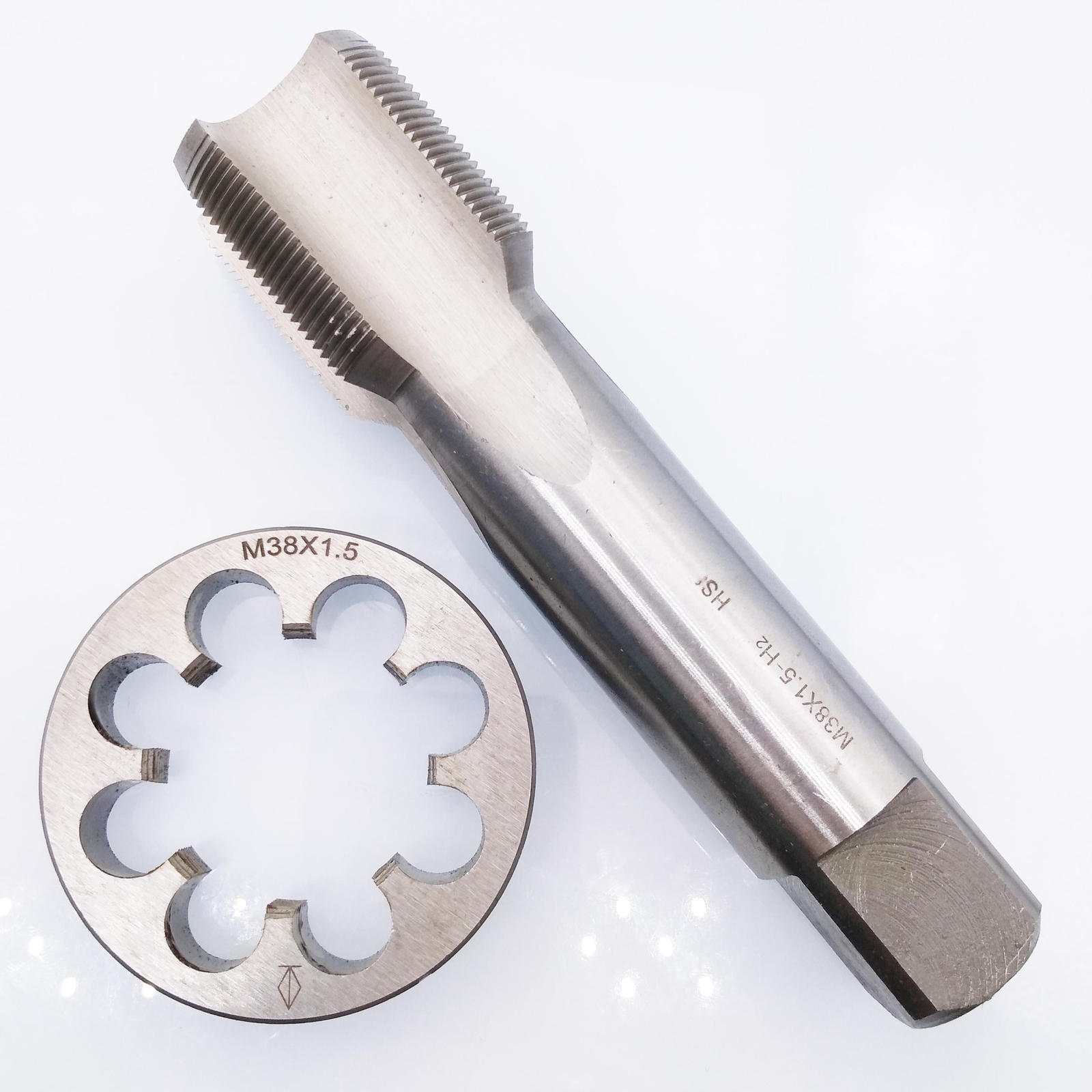 US Stock HSS M38 x 1.5mm Tap & M38 x 1.5mm Die Metric Thread Right Hand