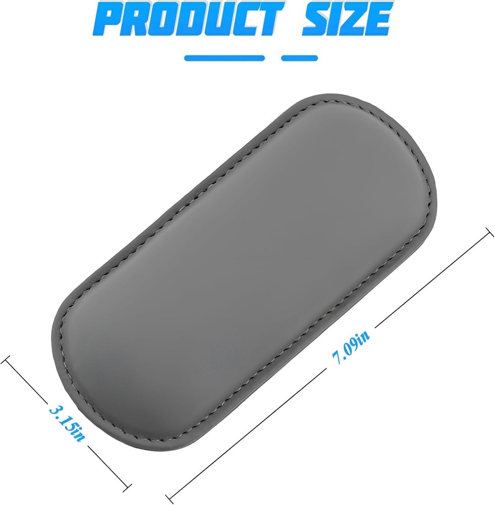 Gray Microfiber Leather Knee Pad - Ergonomic Elbow Support for All Vehicles