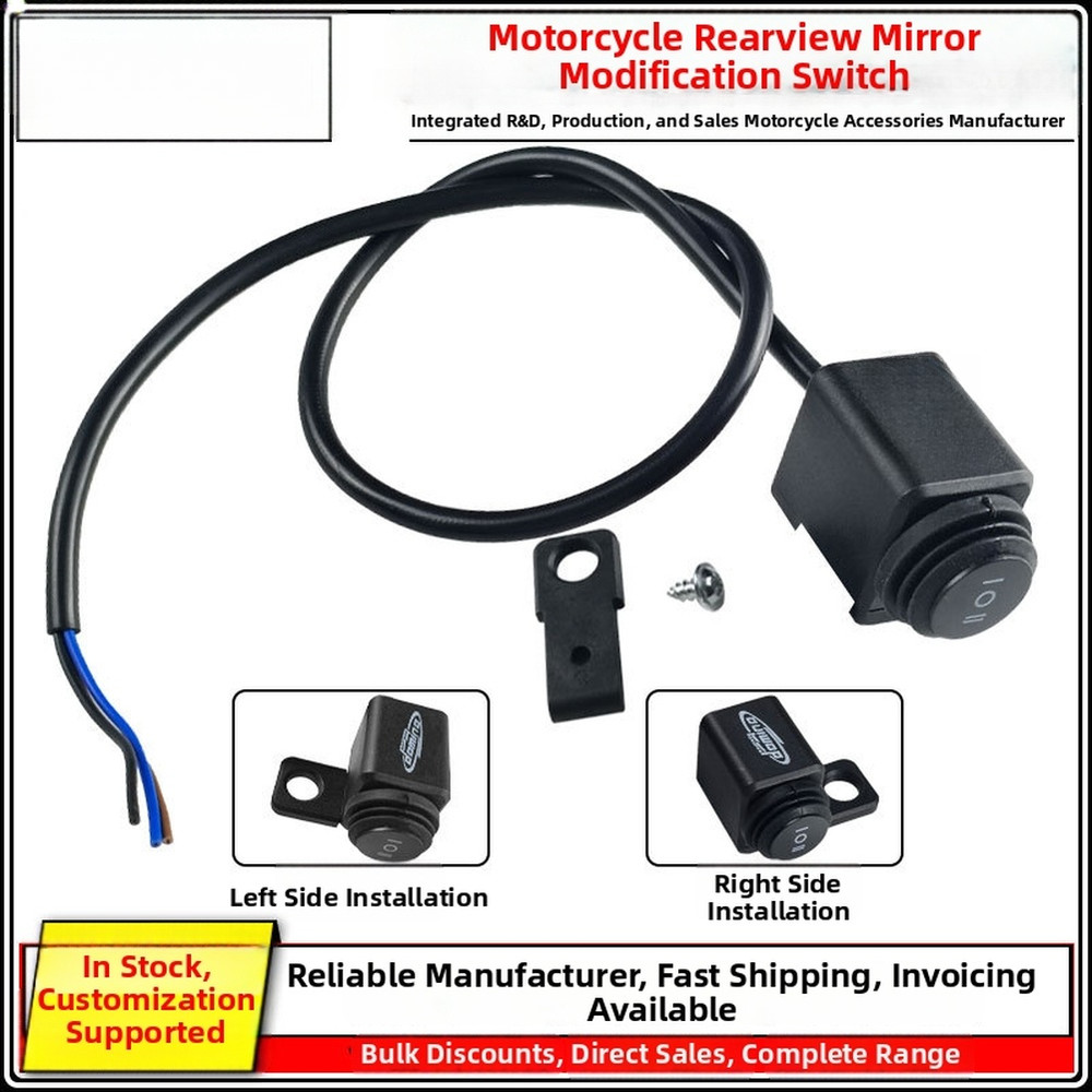 Plastic Motorcycle Rear View Mirror Switch Adjustable Fits Most M