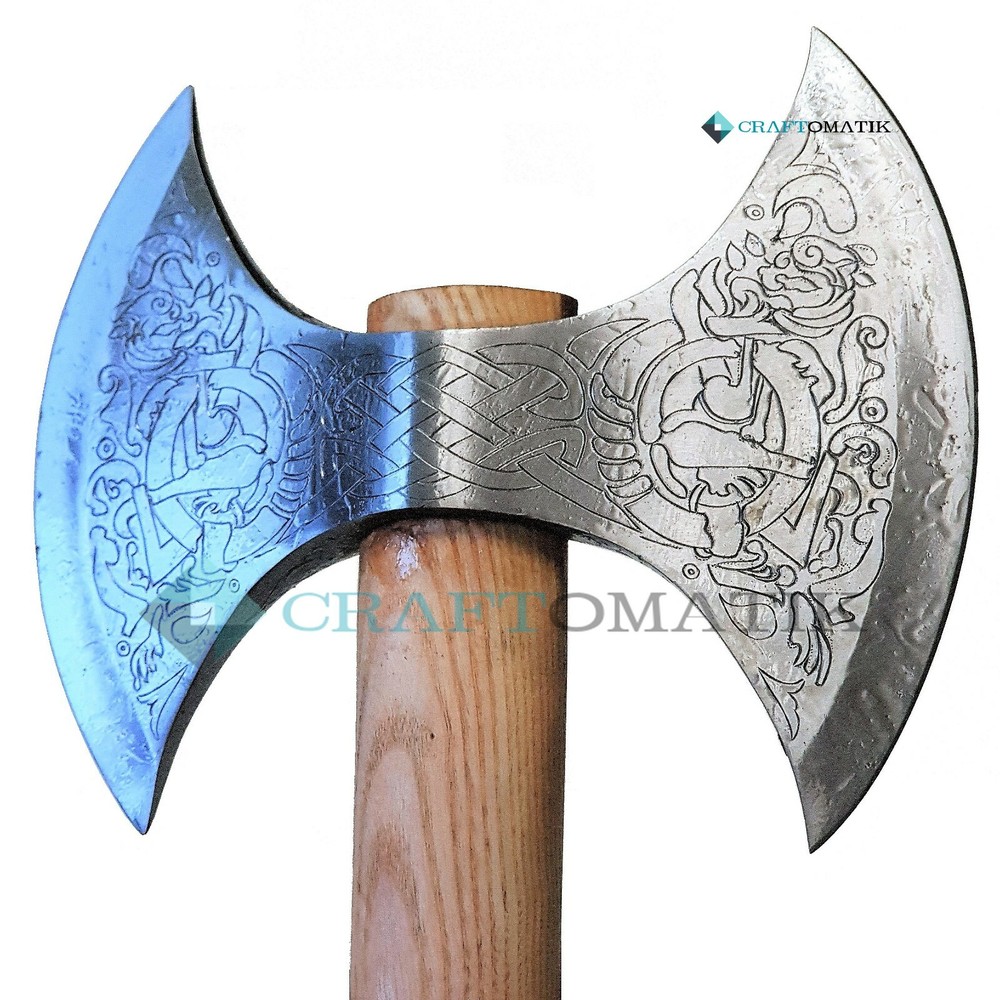 Engraved Axe Winkinger Axe Double Blade Axe Premium