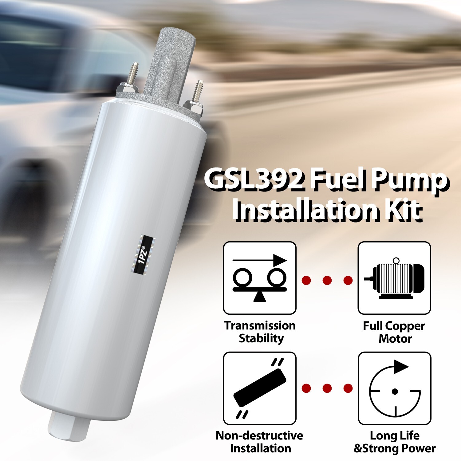 Genuine GSL392 Walbro 255LPH External Inline High Pressure Fuel Pump 650 HP