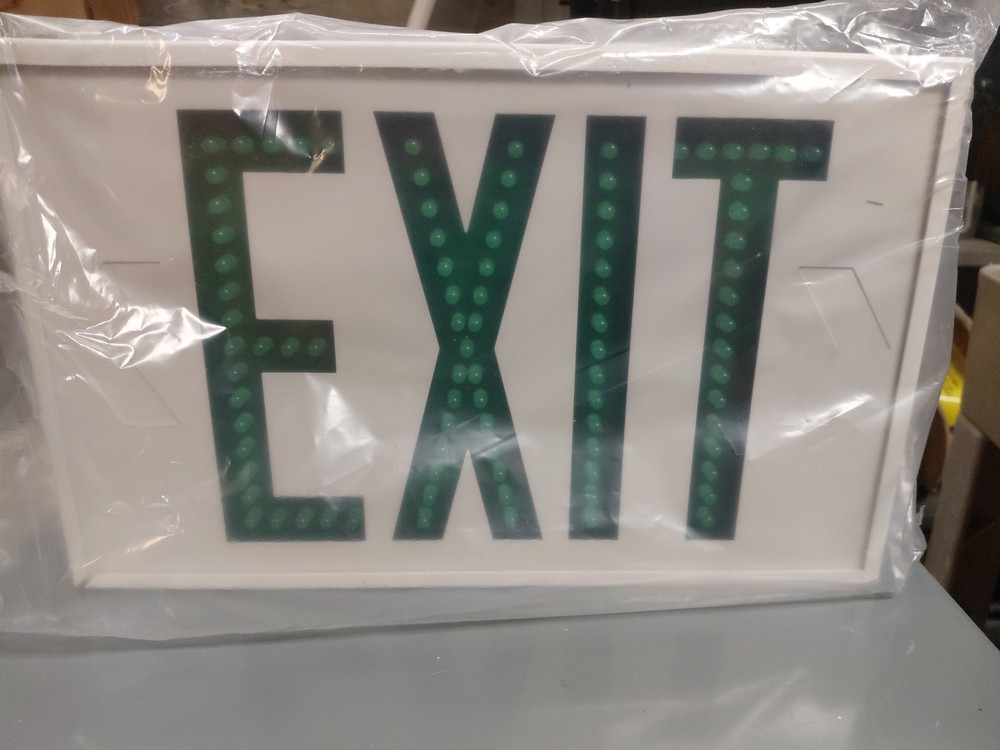 Hubbell Emer/exit- Dbl- Face- Grn, Vintage Exit Sign
