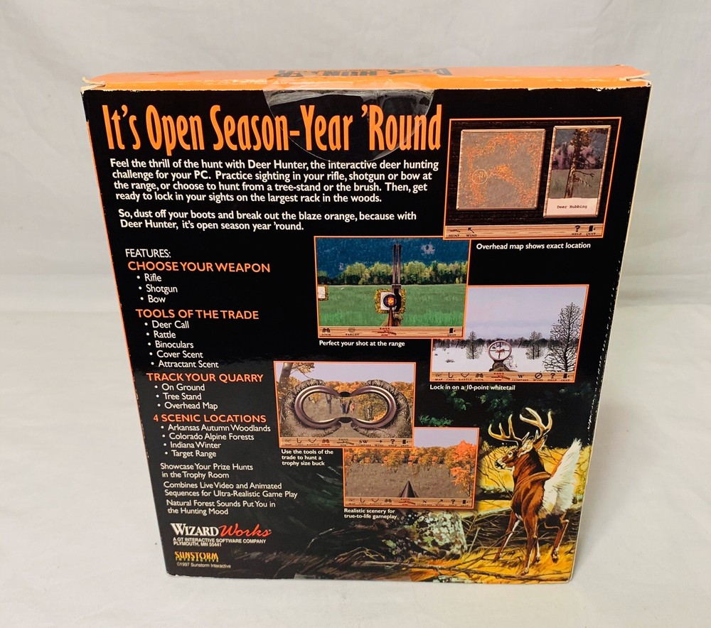 Deer Hunter Interactive Hunting Experience Big Box PC Windows 95