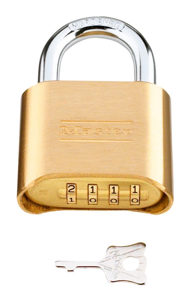 Weatherproof BRASS PADLOCK Resettable Combination 2" wide Master Lock 175D 175