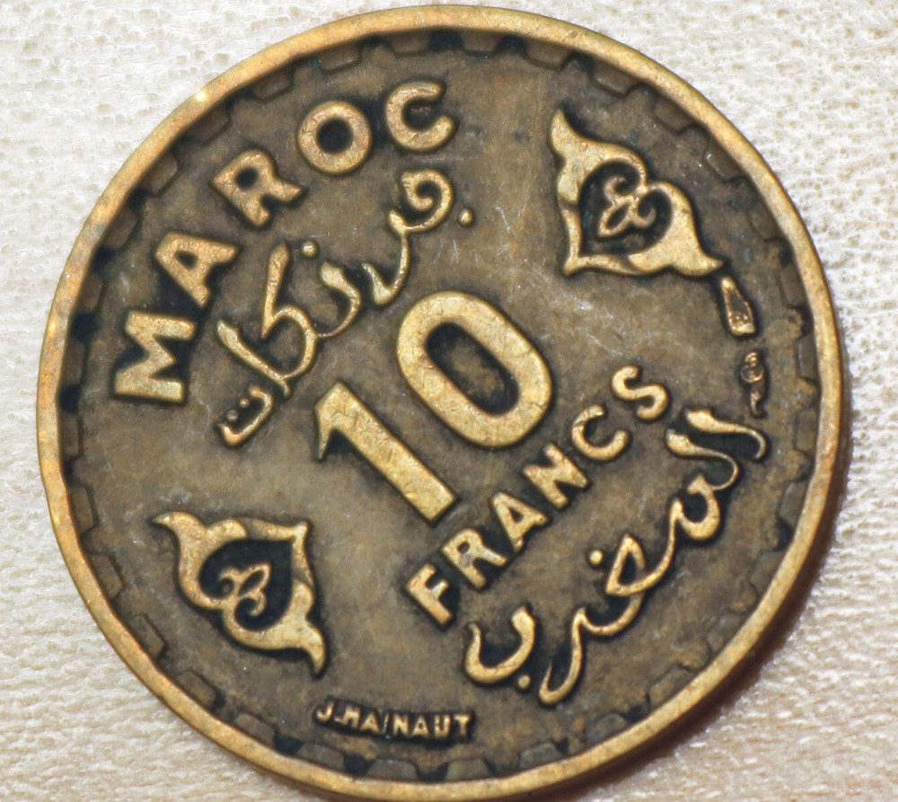 1371 (1952) Morocco 10 Francs