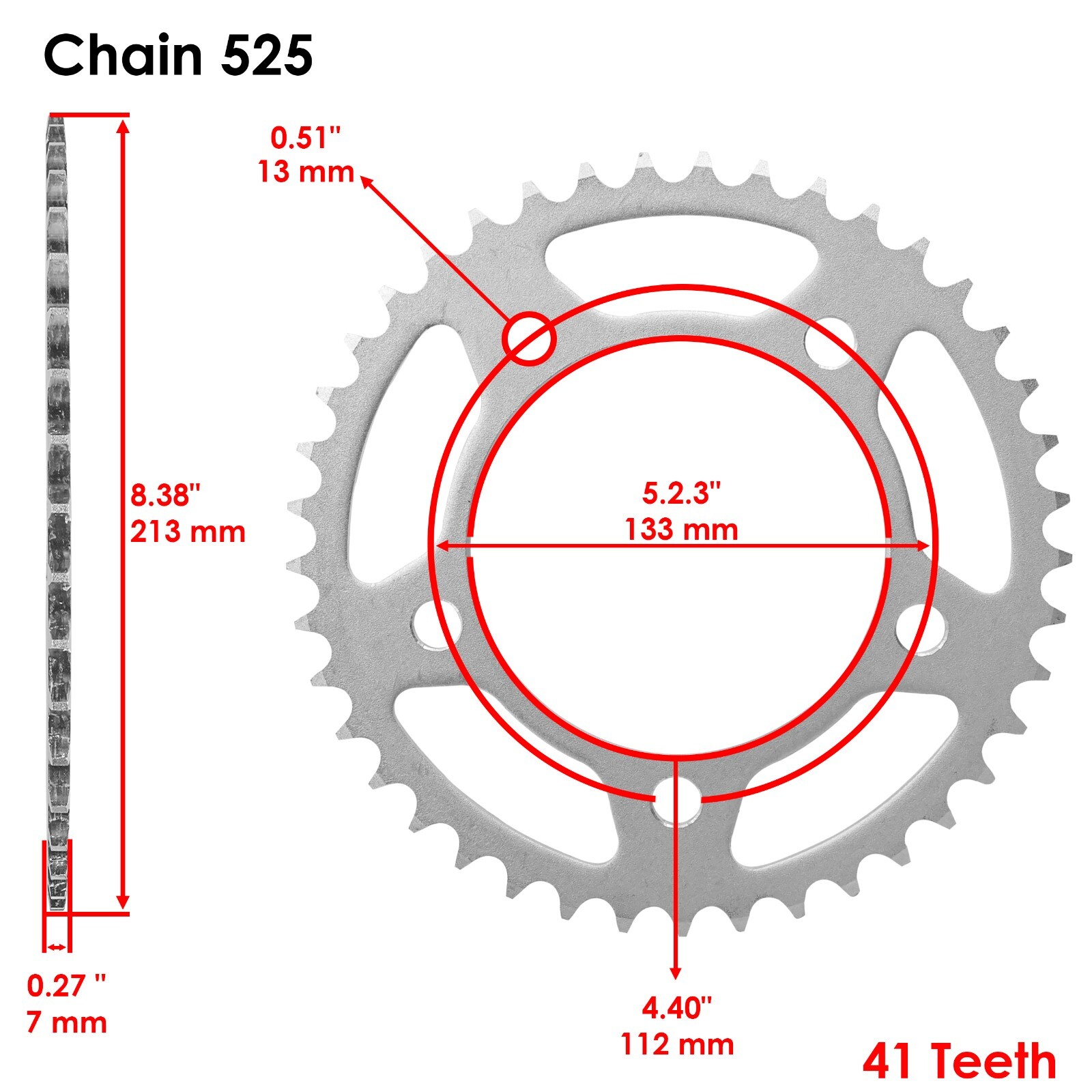 Drive Chain & Sprockets Kit for Honda VT750C VT750CD Shadow Ace Deluxe 1998-2004