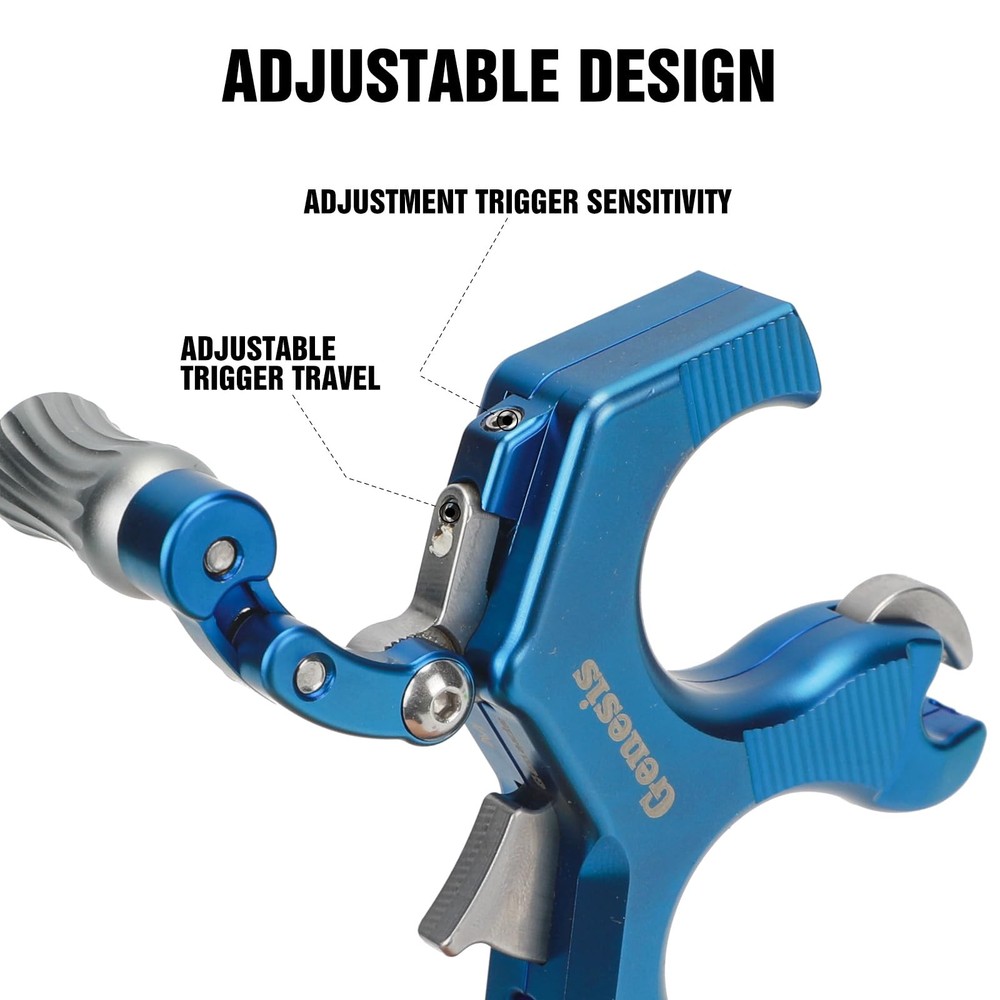 Thumb Bow Release - 3&4 Finger Adjustable Archery Compound Bow Release Aid, w...