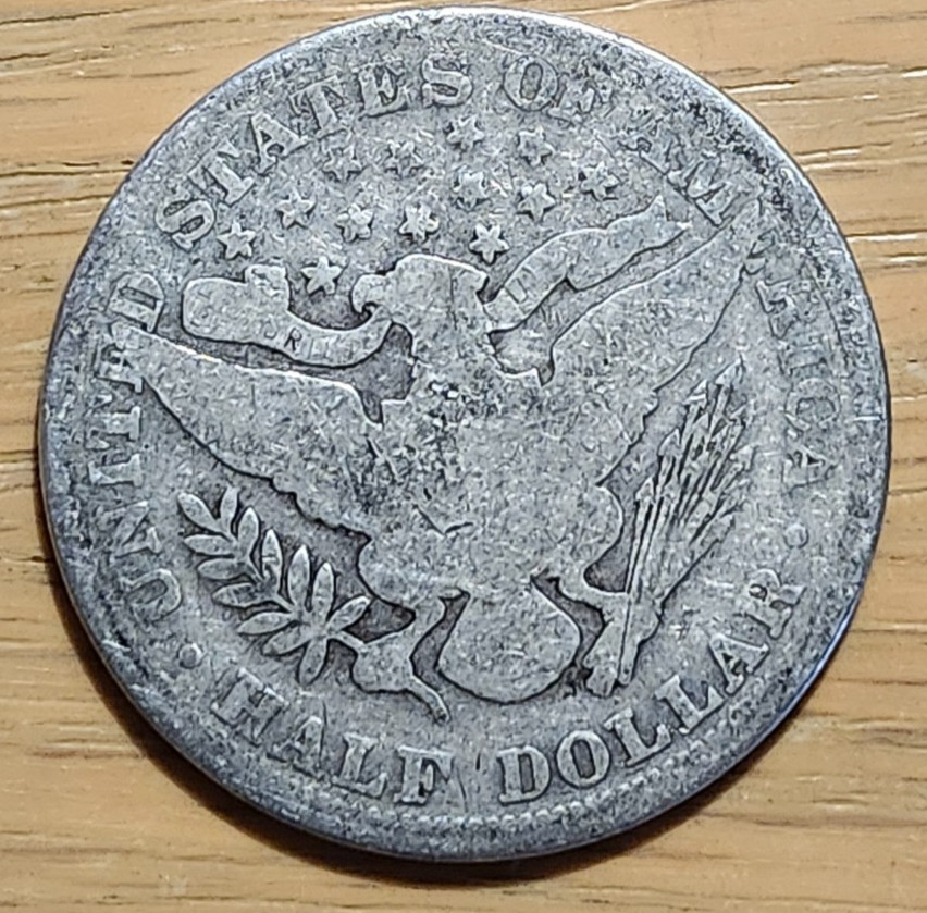 90% SILVER 1900 P BARBER HALF #2