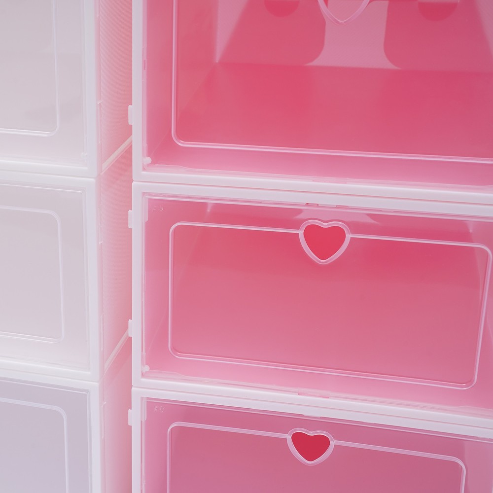 20 PCS Stackable Shoe Boxes, 33*23*14cm Shoe Storage Case, Shoe Organizer Boxes