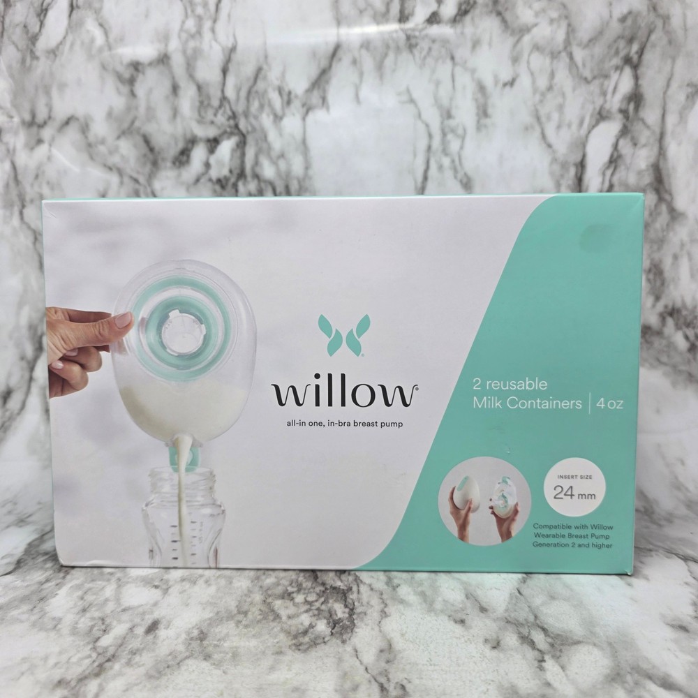 Willow 2 Reusable Milk Containers 4oz Insert Size 24mm