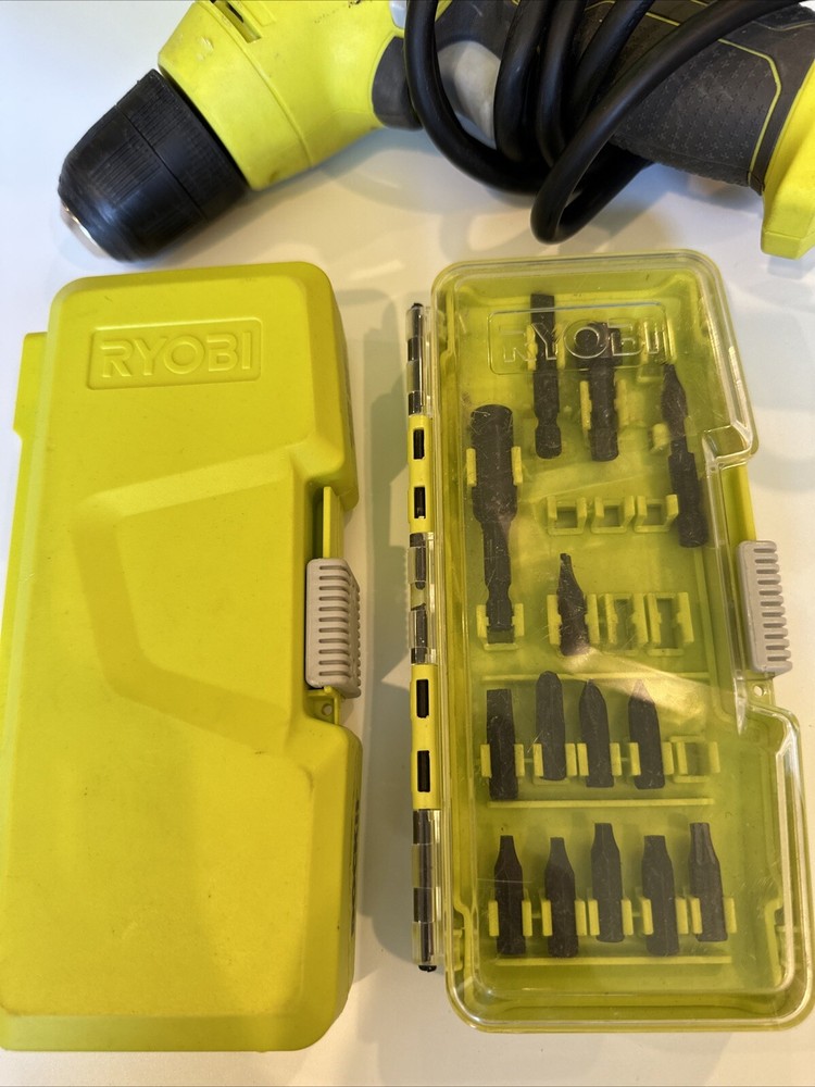 Ryobi D43K Variable Speed 3/8" Compact Drill/Driver Keyless Chuck +Tool Bag+Bits