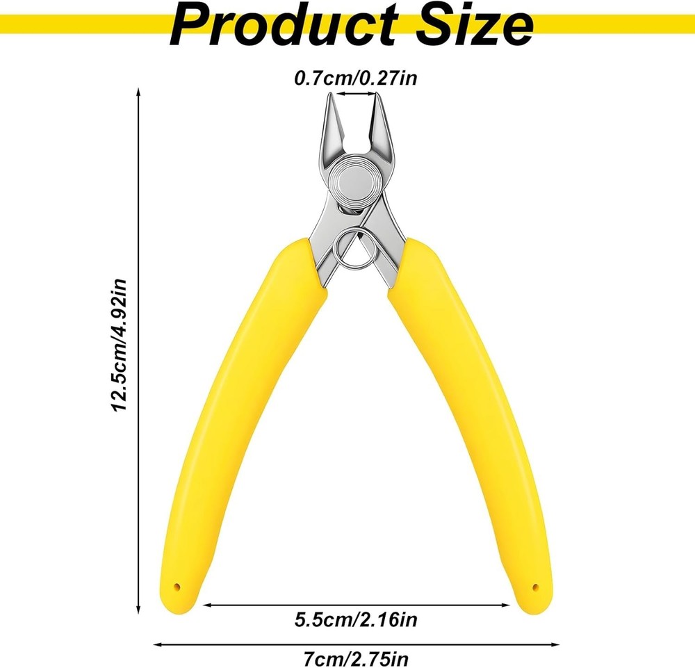 5.5 Inch Stainless Steel Wire Cutter Micro Flush Cutters, Precision Side Cutter