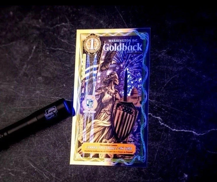 OFFICIAL GOLDBACK 24K GOLD NOTE UV PENLIGHT AUTHENTICATOR