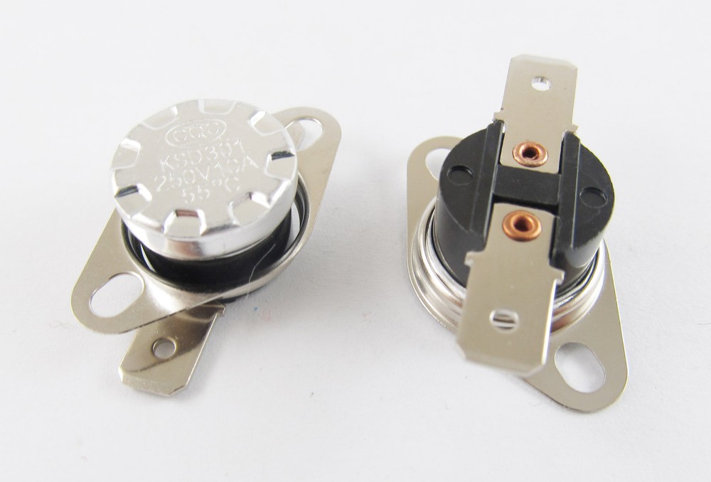 5pcs KSD301 Temperature Controlled Switch Thermostat 55°C N.O. Normal Open