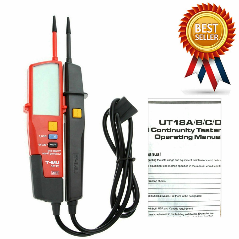 UNI-T UT18D Auto Range Voltage and Continuity Tester with LCD Backlight Date✦Kd