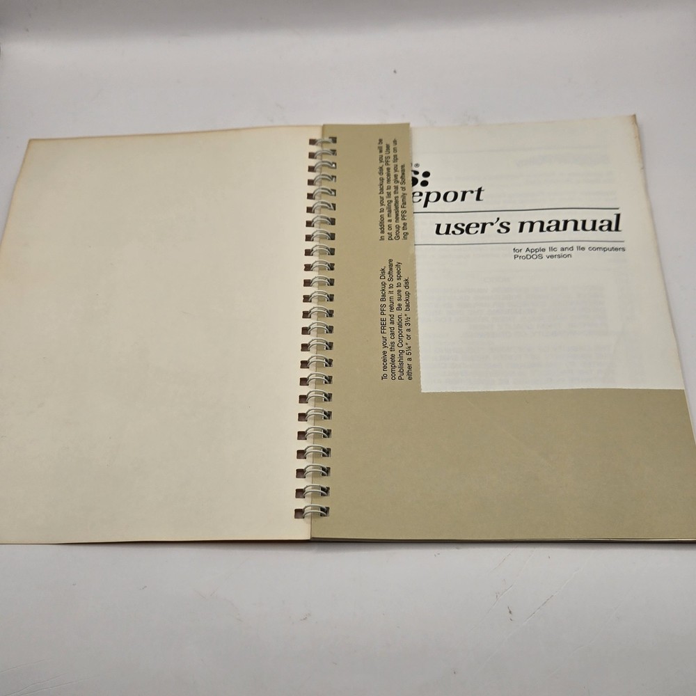 Vintage 1980s PFS: Write File Report Plan Software For Apple IIc/IIe ProDOS