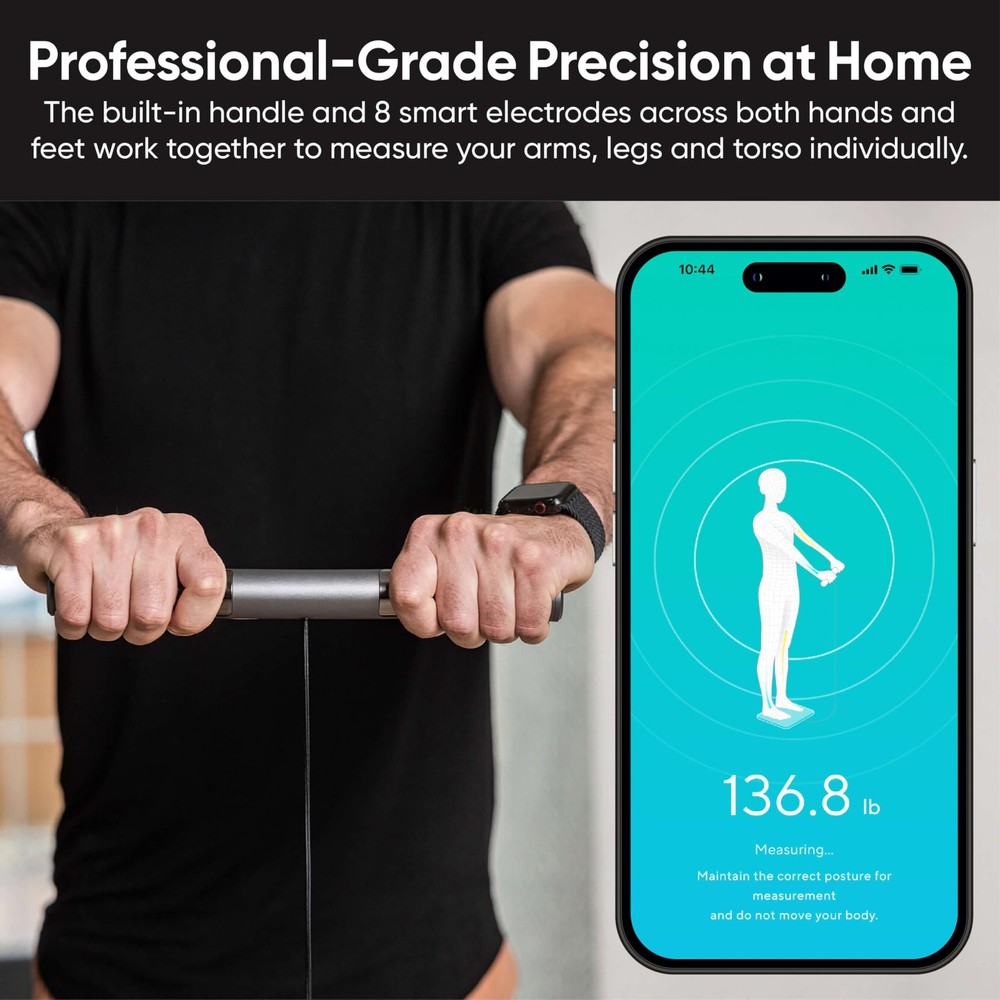 Ultra BodyScan Smart Scale with Handle – Wi-Fi & Bluetooth Body Composition S...