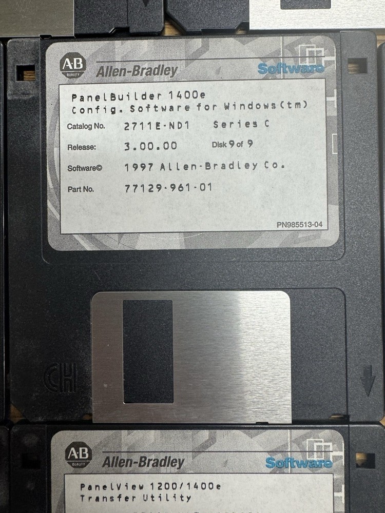 Allen Bradley Software Floppy Disk Lot