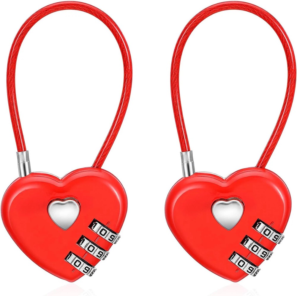 2 Pack 3 Digit Combination Lock, Waterproof Mini Combination Padlock, Small Comb