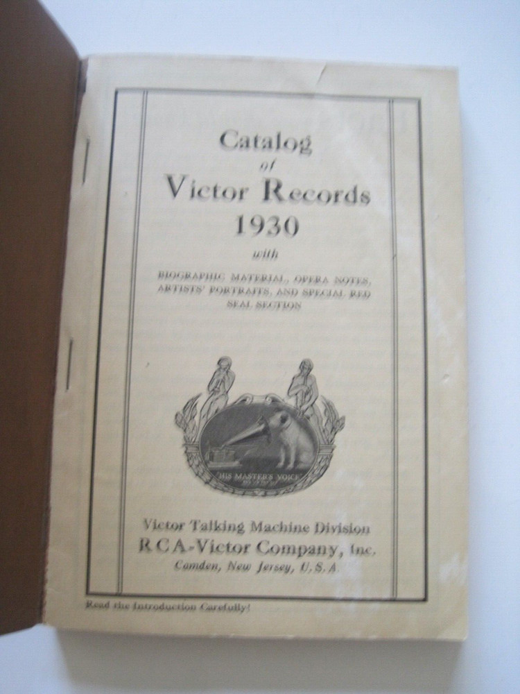 Victor Records 1930 Catalog