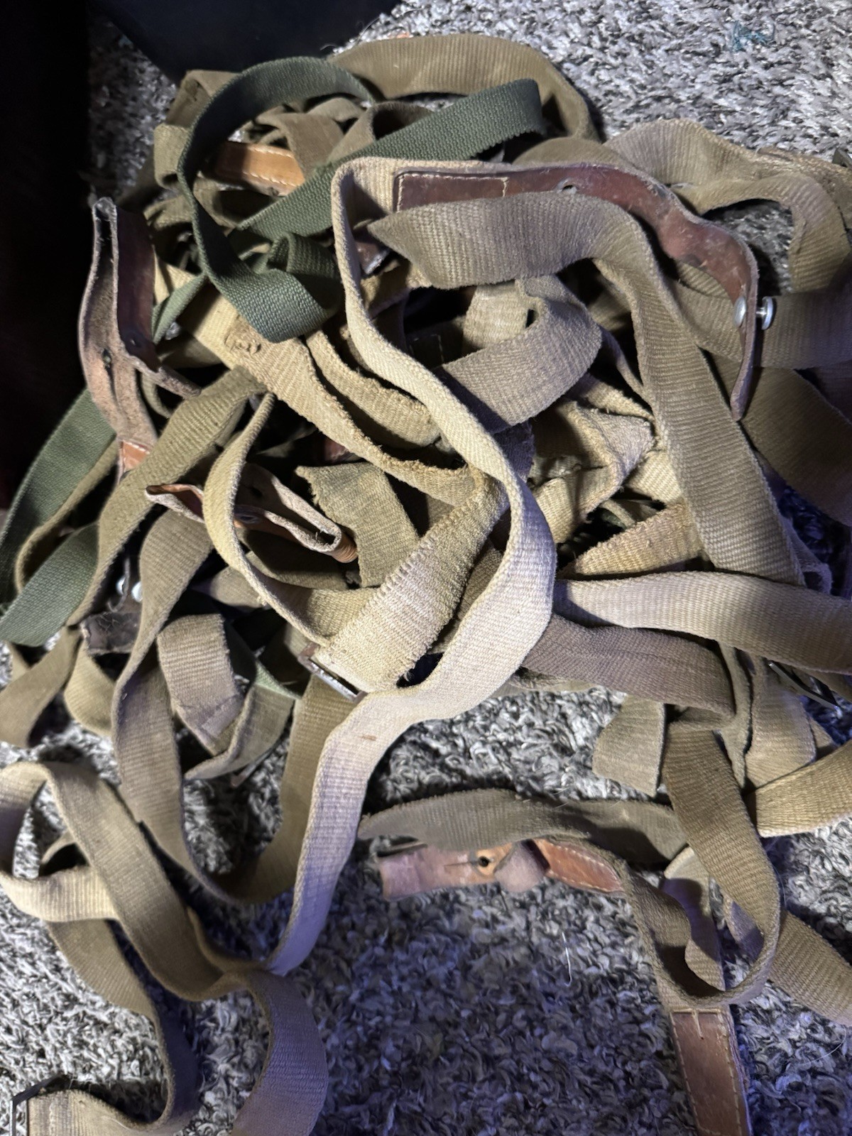 One (1) FAIR Czech Military VZ52 VZ52/57 Rifle Canvas Leather Sling Surplus Army