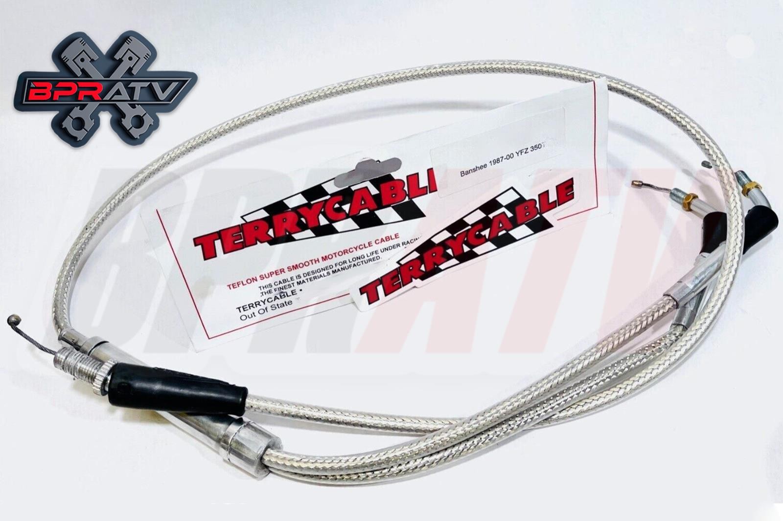 Banshee 350 Terry Steel Braided Dual Thumb Throttle Cable PWK PJ Carbs 28-41mm