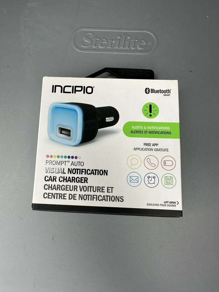 Incipio Prompt Auto Visual Notification Car Charger Bluetooth Smart BRAND NEW