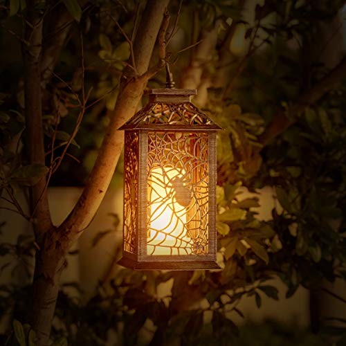 Candle Lanterns Decorative Hanging Lights with Timer Function for 1pack Spider