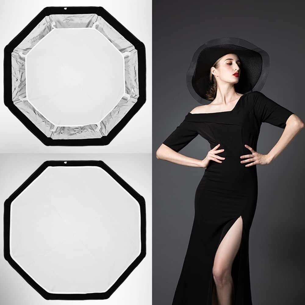 US TRIOPO K2-65 65cm/25.6'' Foldable Octagon Bowens Softbox+Grid Fr Studio Flash