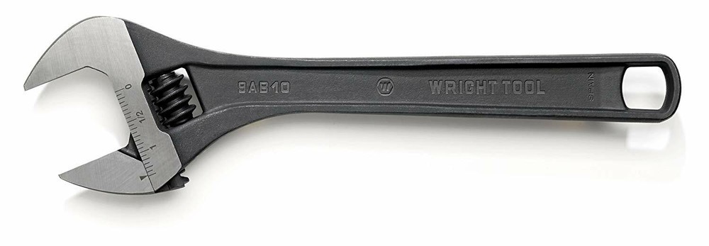 4"-24 Adjustable Wrench Black Industrial Finish-Wright Tools